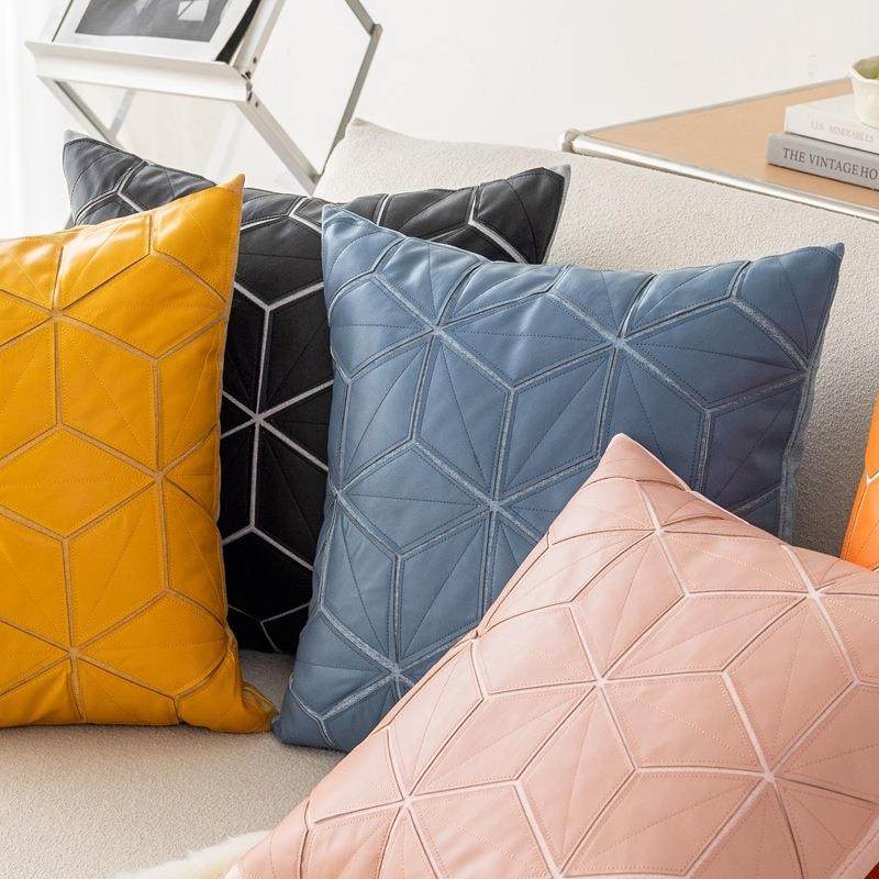 欧美轻奢ins风几何抱枕套 创意沙发靠枕样板房酒店靠垫汽车腰枕