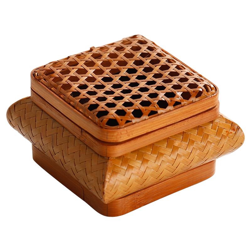 大漆竹编香炉香薰炉家用室内熏香炉禅意香插香座台沉香檀香蚊香盘