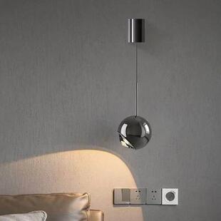 卧室床头壁灯轻奢高级感智能感应床头灯可升降伸缩小山丘吊线 线