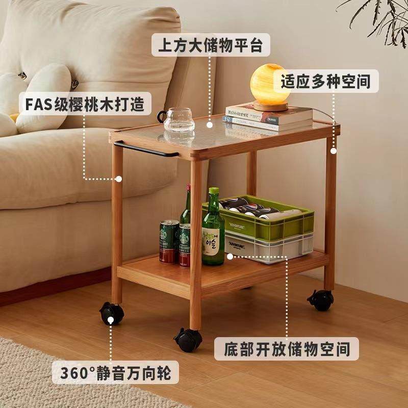 实木小推车边几可移动沙发床头茶几樱桃木北欧简约小户型宝宝收纳,住宅家具,移动边几/推车,淘宝优惠券,粉丝福利购,淘宝优惠卷