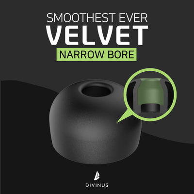 极音DIVINUS VELVET NARROW BORE小口径天鹅绒触感硅胶耳塞套原装