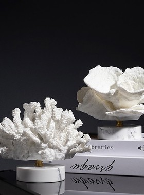 北欧轻奢创意珊瑚摆件样板间咖啡店客厅酒柜O电视柜家居装饰品摆