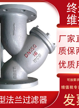GL41H-16C/25C铸钢Y型过滤器 碳钢法兰过滤器DN15O 20 25 65- 500