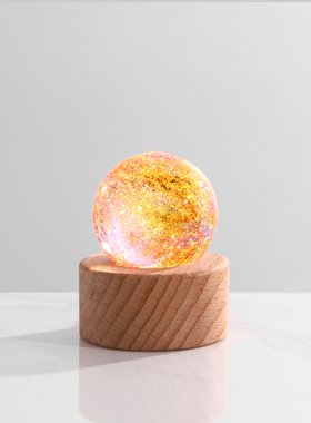 七彩琉璃珠水晶球桌面p摆件办公室装饰品玻璃球生日礼物女生高级