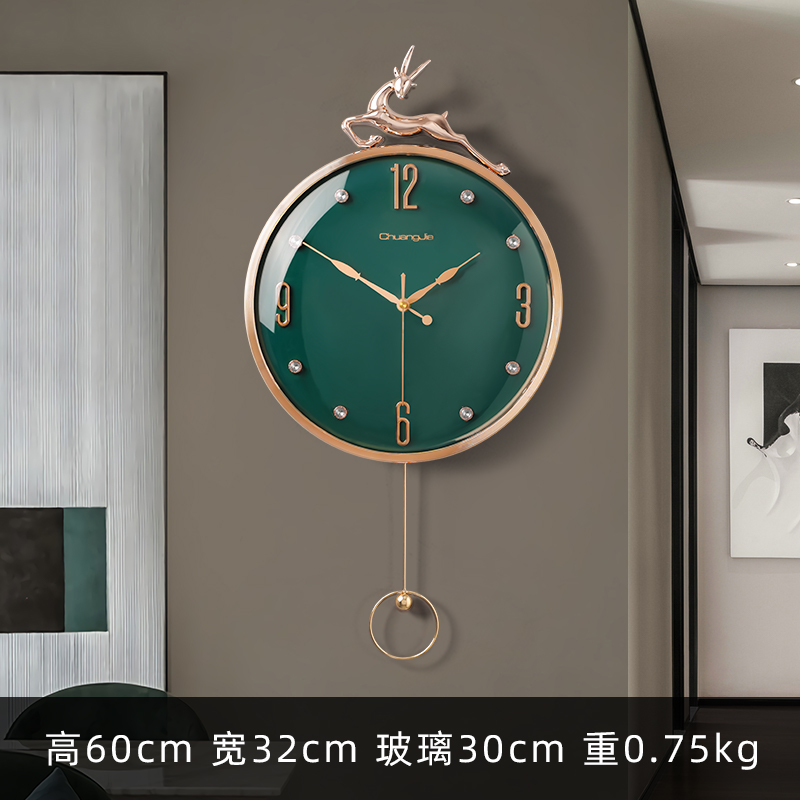 现代轻奢b大气挂钟创意简约家用客厅挂墙钟表时尚2021新款网红时