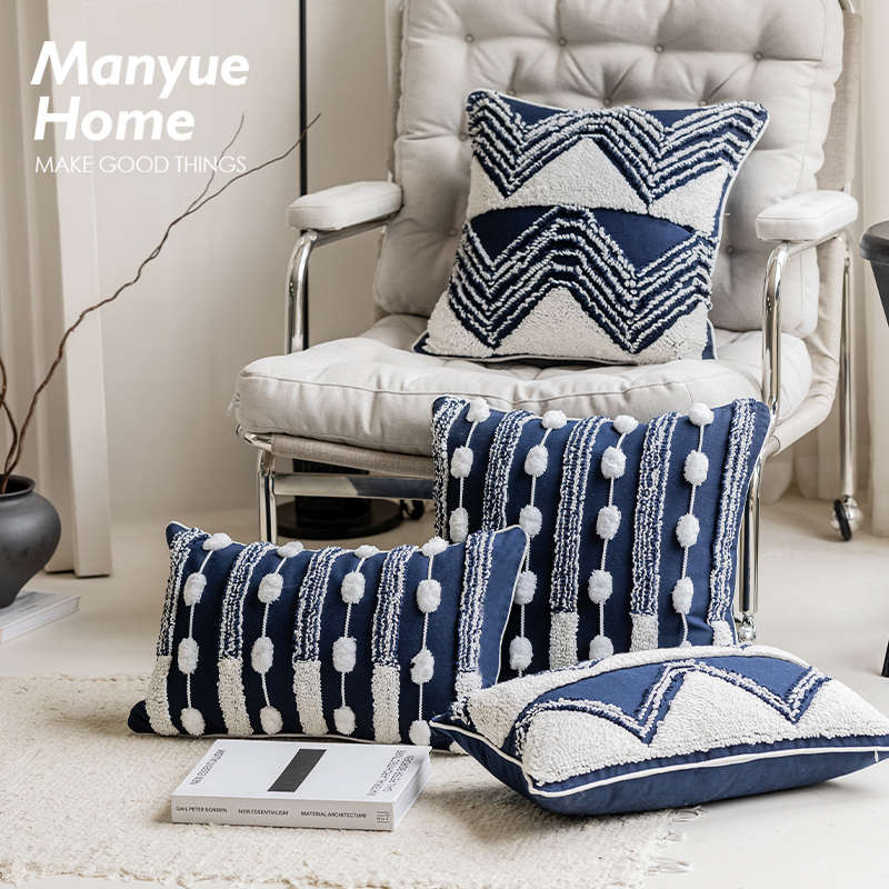 蔓越家 现代简约m布艺抱枕客厅沙发靠枕样板间卧室床头靠枕