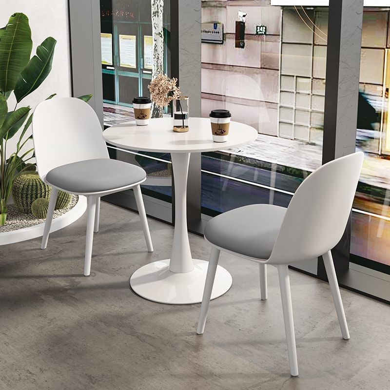 洽谈桌椅北欧g圆桌餐桌现代简约小户型家用岩板桌椅组合轻奢接待