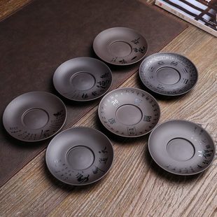 紫砂杯垫杯托茶托简约隔热茶杯家用茶垫茶具杯子壶垫陶瓷茶道配件