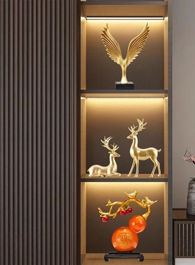 现代酒柜装饰品摆件轻奢高档客w厅2025新款家居电视柜乔迁新居礼