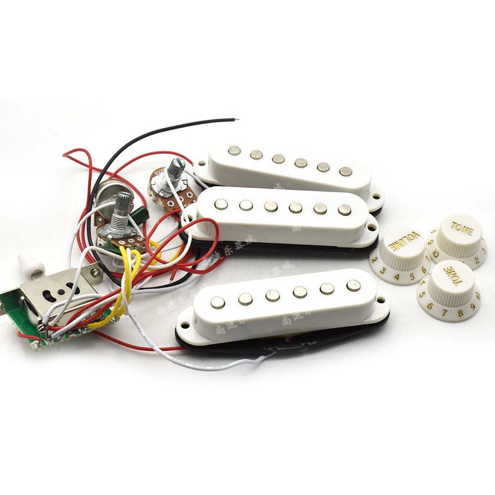 高档ST 电吉他j单单单拾音器全套线路带拾音器 500K电位器连接线