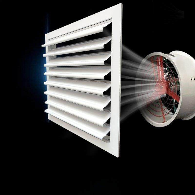 铝合金自挂式百叶窗排气防雨通风风扇排气抽油烟机外墙窗挡板