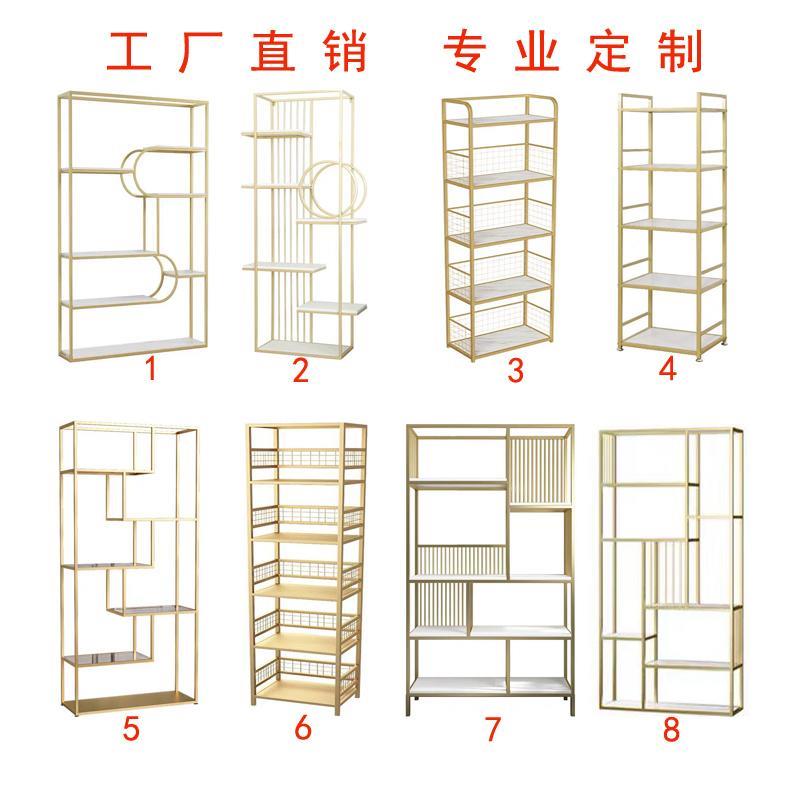 简约现代屏风置物架展示书架办公室客厅半墙隔断装饰酒架铁架定制