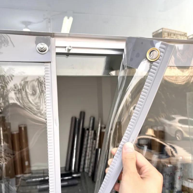 门帘2025新款高档透明强磁性防风加厚塑料软皮帘冬季大门超市商用