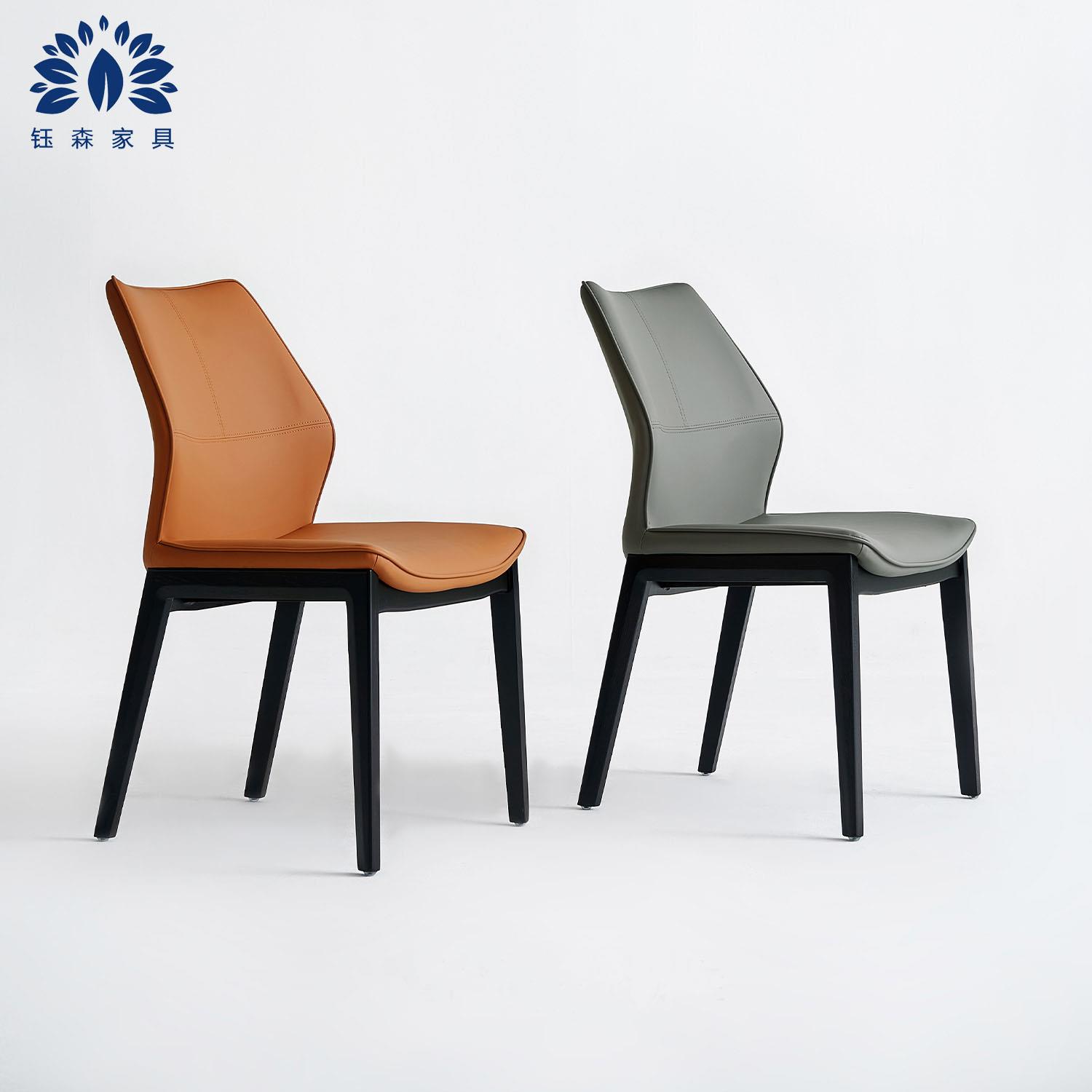 现代简约网红餐桌椅子家用客厅小户型皮质网红餐椅饭桌餐椅凳子