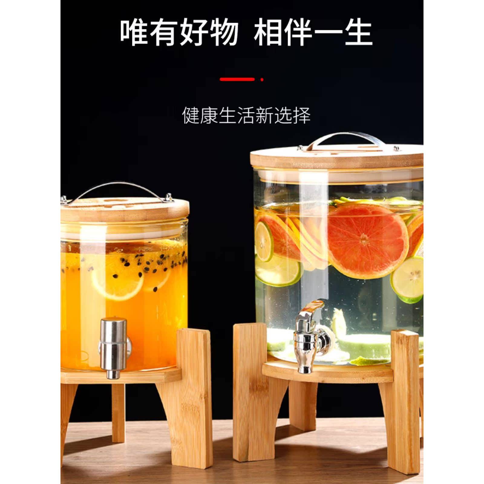 耐高温玻璃青梅泡酒瓶带龙头泡酒坛葡萄酿酒瓶可乐饮料密封罐家用