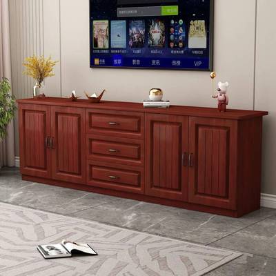 实木电视柜客厅家用简约现代小户型收纳柜卧室高款收纳柜电视机柜