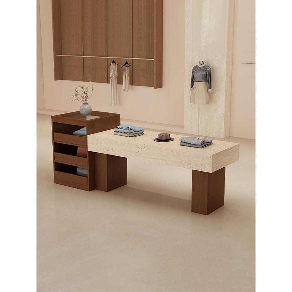 服装店中岛台展示桌储物柜流水台烤漆装饰品柜摆件陈列柜展示台