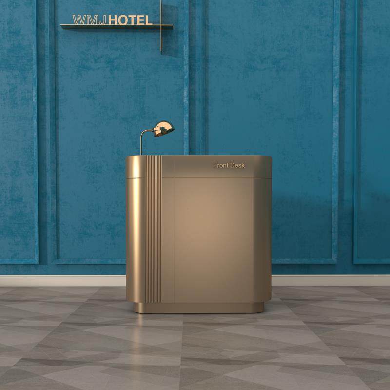 店铺前台小型收银台古铜餐厅迎宾台咨询台餐饮店引导台烤漆接待台