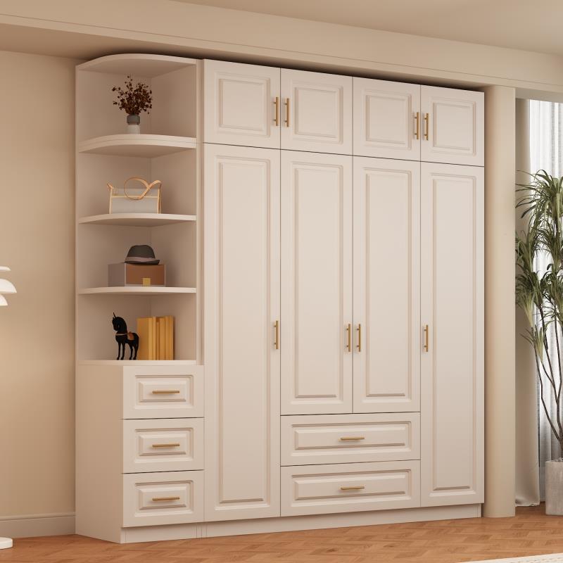 实木衣柜卧室家用奶油风小户型儿童收纳柜子简易定制新款欧式衣橱