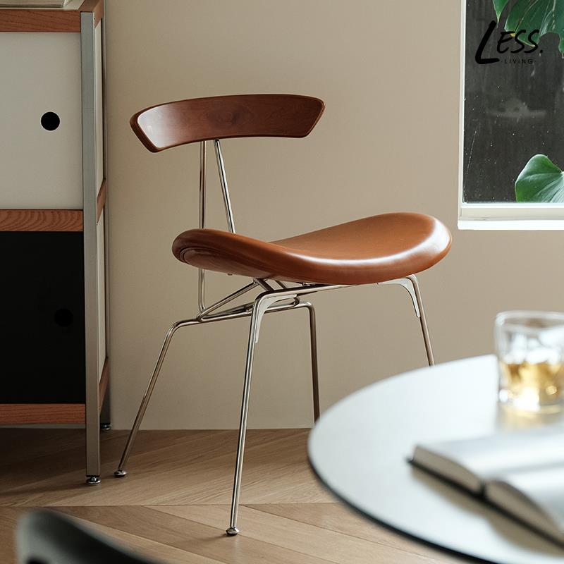 less living北欧设计师蚂蚁椅家用客厅餐桌真皮餐椅休闲靠背椅子