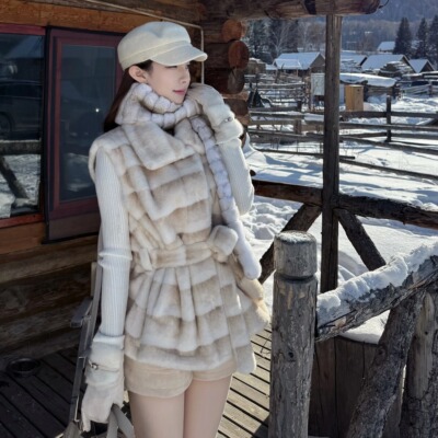 Layyyy水貂毛老钱风气质环保上衣