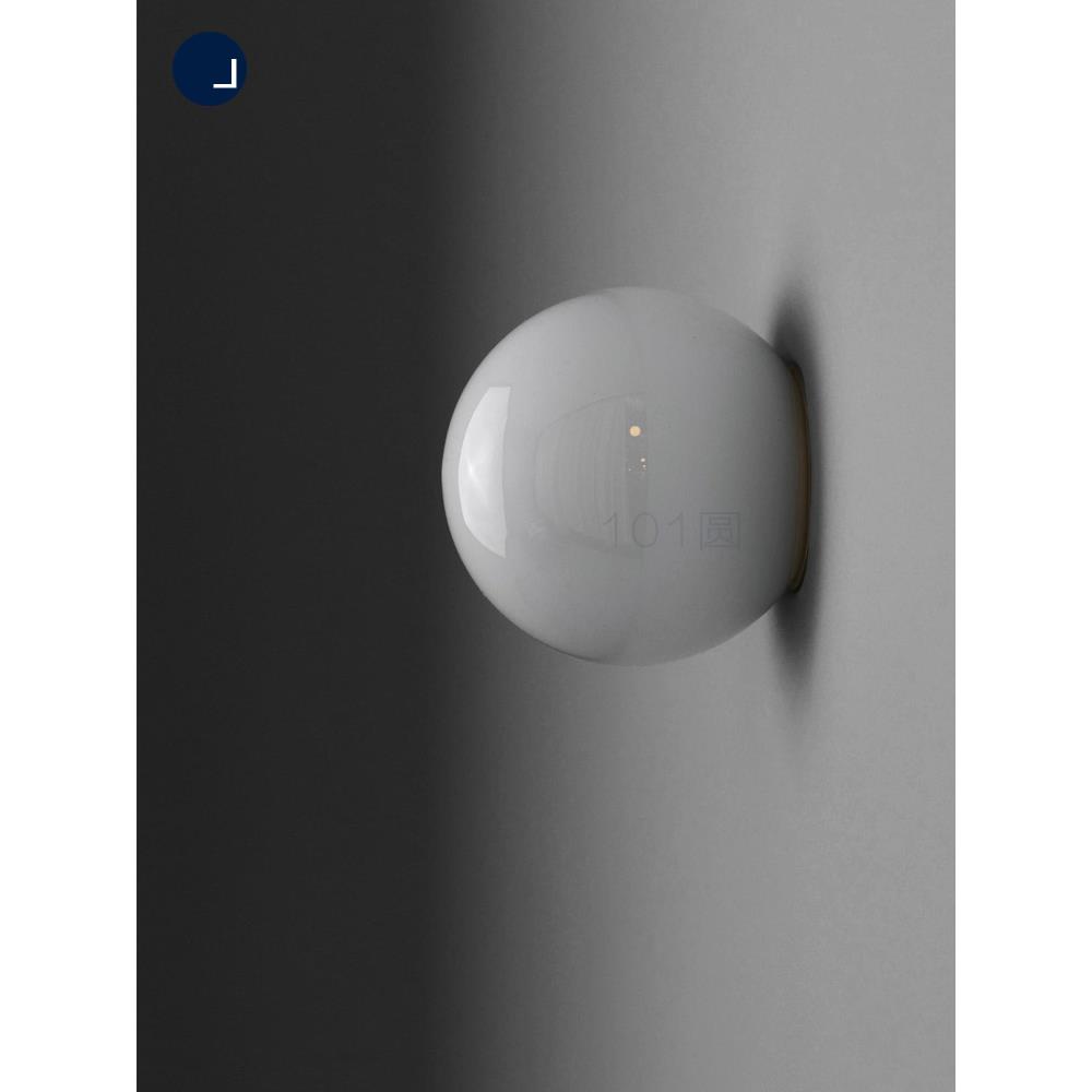 中古圆球泡泡玻璃壁灯包豪斯玄关过道床头背景墙装饰灯浴室镜前灯