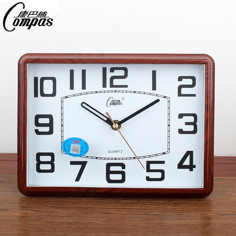 康巴丝大字简约现代座钟客厅闹钟桌面老人时钟北欧轻奢摆台式台钟