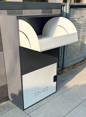 家用快递柜私人包裹自提柜室外门口投递箱带钥匙锁户外防盗收件箱