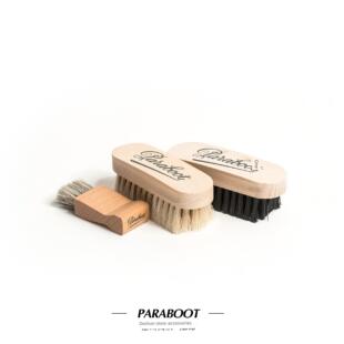 皮鞋友木柄马毛鞋刷伞靴麂皮护理刷光泽抛光刷除尘刷