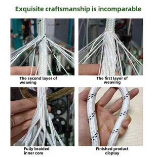 蜘蛛侠特种安全绳外墙吊索涤纶双层全编织耐磨高空工作绳动力牵引