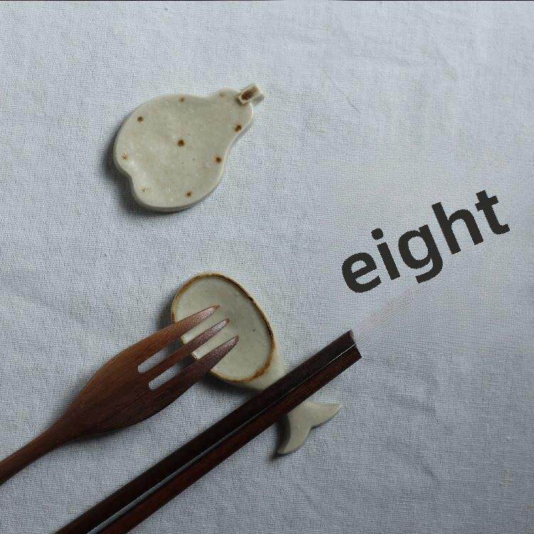 创意筷子枕,筷子小托架,手工梨菇鱼,可爱文艺家用筷子架,陶瓷
