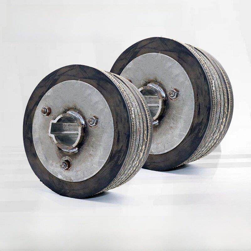 混凝土搅拌机配件摩擦轮水泥小鼓圆罐滚轮支撑轮橡胶轮加厚耐磨