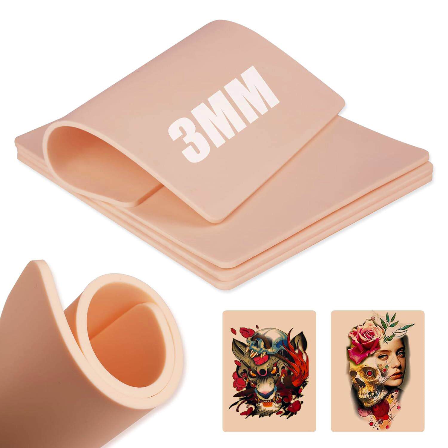 纹身硅胶练习皮空加厚硅胶纹绣练习皮初学者刺青纹身练习皮肤色
