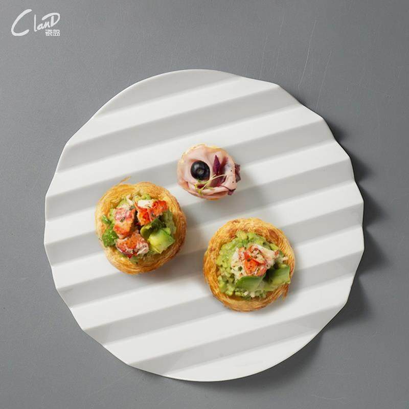 北欧纯白创意陶瓷薯格点心甜品盘位上分子料理意境菜摆盘异形餐具,餐饮具,盘,淘宝优惠券,粉丝福利购,淘宝优惠卷