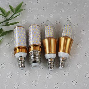 全光譜三色LED燈泡高顯色 更護(hù)眼 E14玉米燈光源 尖泡 無屏閃