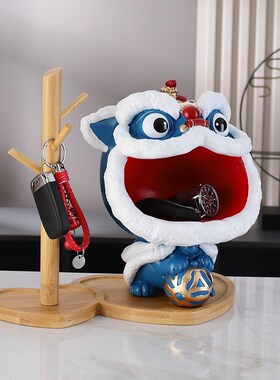 醒狮入户进门钥匙收纳摆件新年过年客厅电视柜酒柜装饰品送礼礼品