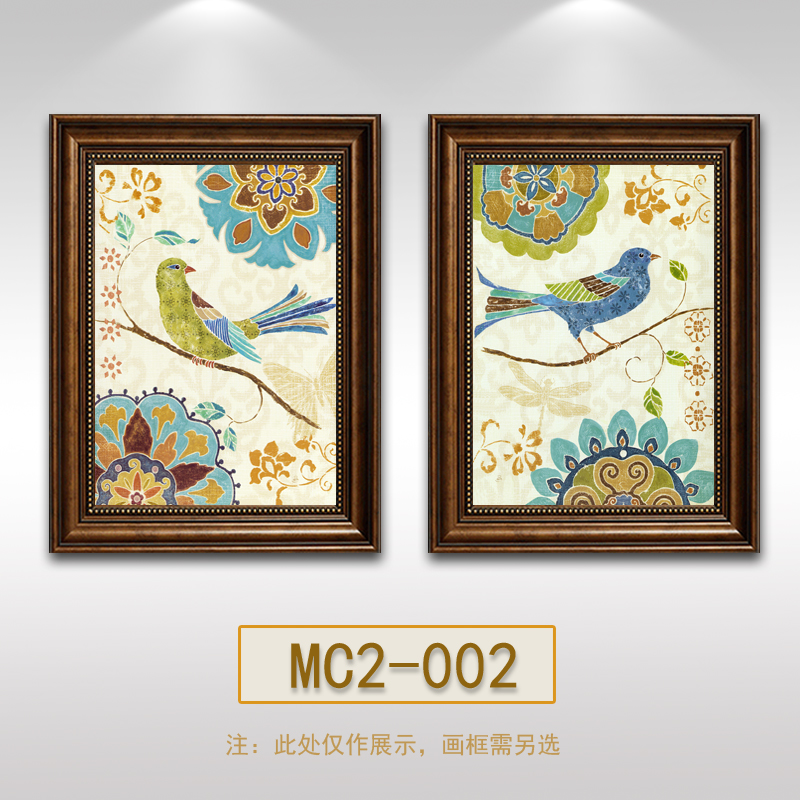 美式餐厅挂画欧式客厅画免打孔电表箱装饰画复古花卉油画风景挂画图片