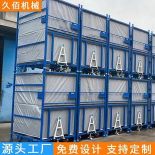 供应汽车配件周转架料架零部件周转移动仓储架电机长滑轨料架久佰