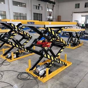 电动升降机叉双剪小型液压举升台 现货2000kg升降平台HD2000固定式