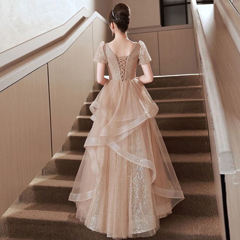 高级感生日宴会18岁成人礼钢琴音乐生艺考礼服裙显瘦主持人连衣裙