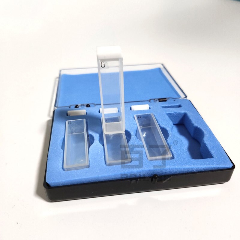 盒装玻璃比色皿10mm*4只装/烧结熔融一体 带盖 751/722