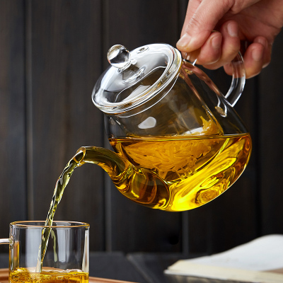 玻璃茶壶耐热高温加厚单壶家用茶水分离过滤小泡花茶壶红茶具套装
