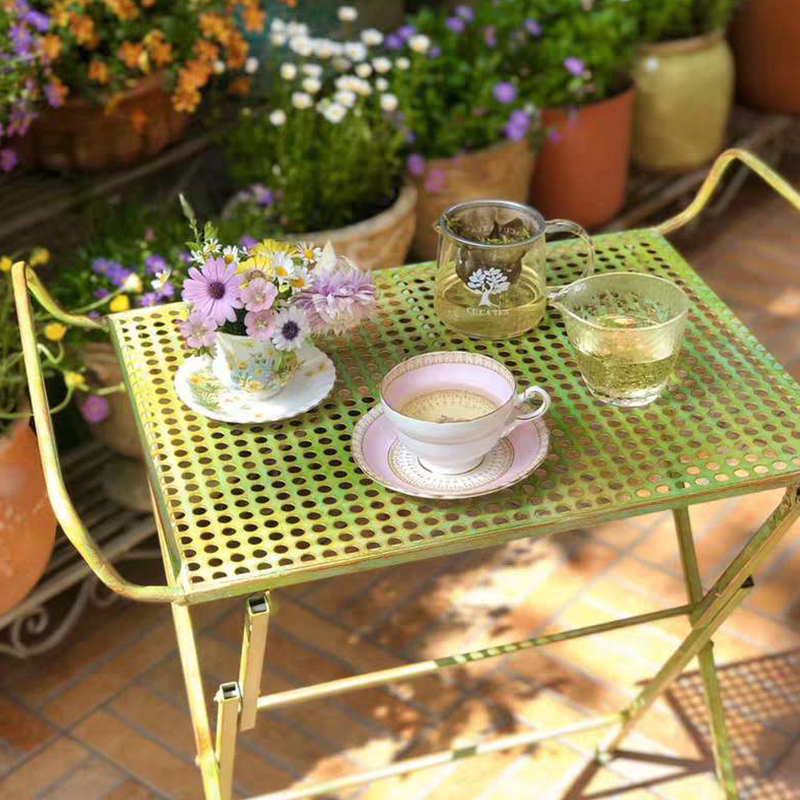 铁艺复古折叠花架边桌角几装饰陈列架花凳边几多功能操作台花桌子