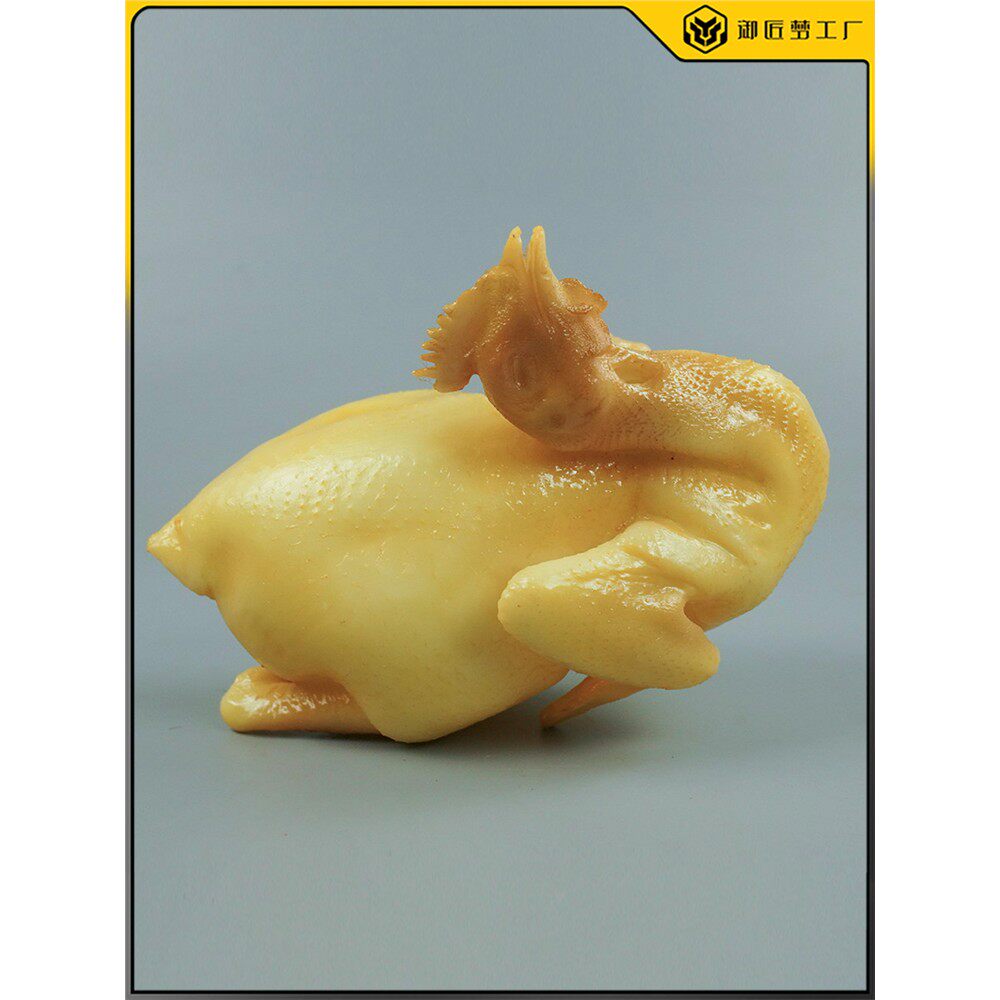 彷真文昌鸡盐焗鸡模型假菜肴熟食白切鸡酱油鸡直播间装饰道具样品