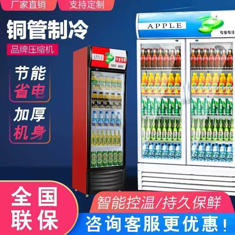 饮料柜展示柜冷藏保鲜柜立式冰箱商用单门超市冷柜双门啤酒陈列柜