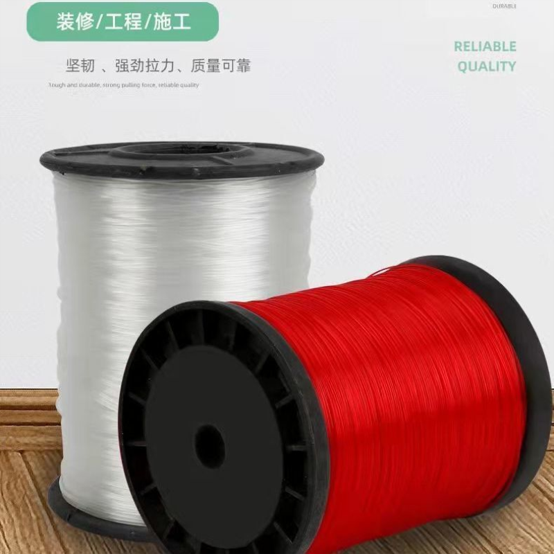 施工线鱼线透明玻璃丝泥工线工程建筑线6号8号红色白色成轴吊坠线
