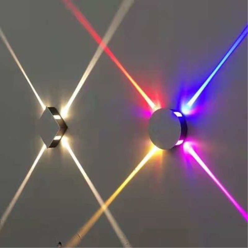 网红LED壁灯七彩变幻射线灯娱乐场所梦幻线性灯客厅房间过道射灯