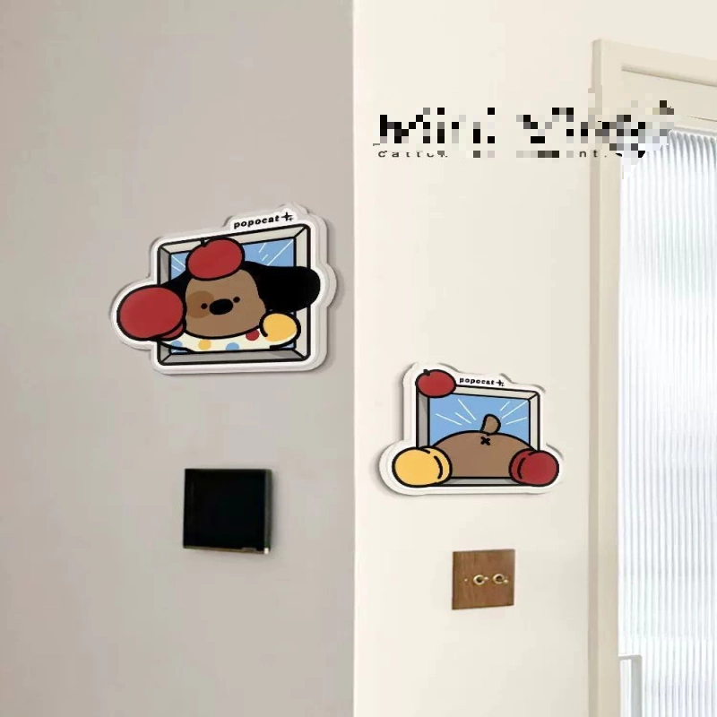 腊肠来咯墙面遮丑装饰瓷砖破损美化墙贴自粘防水防潮亚克力贴画