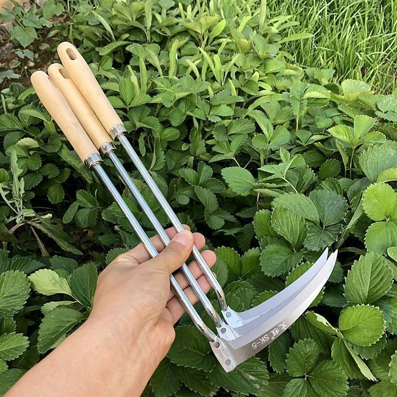 割韭菜专用锰钢工具 家用除草SK5钢特快农用小镰刀菜园割蔬菜除草