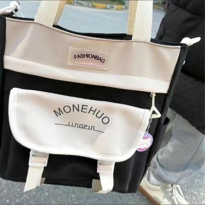 日系ins风学院风包包女 韩版大容量斜挎包少女学生上课通勤单肩包